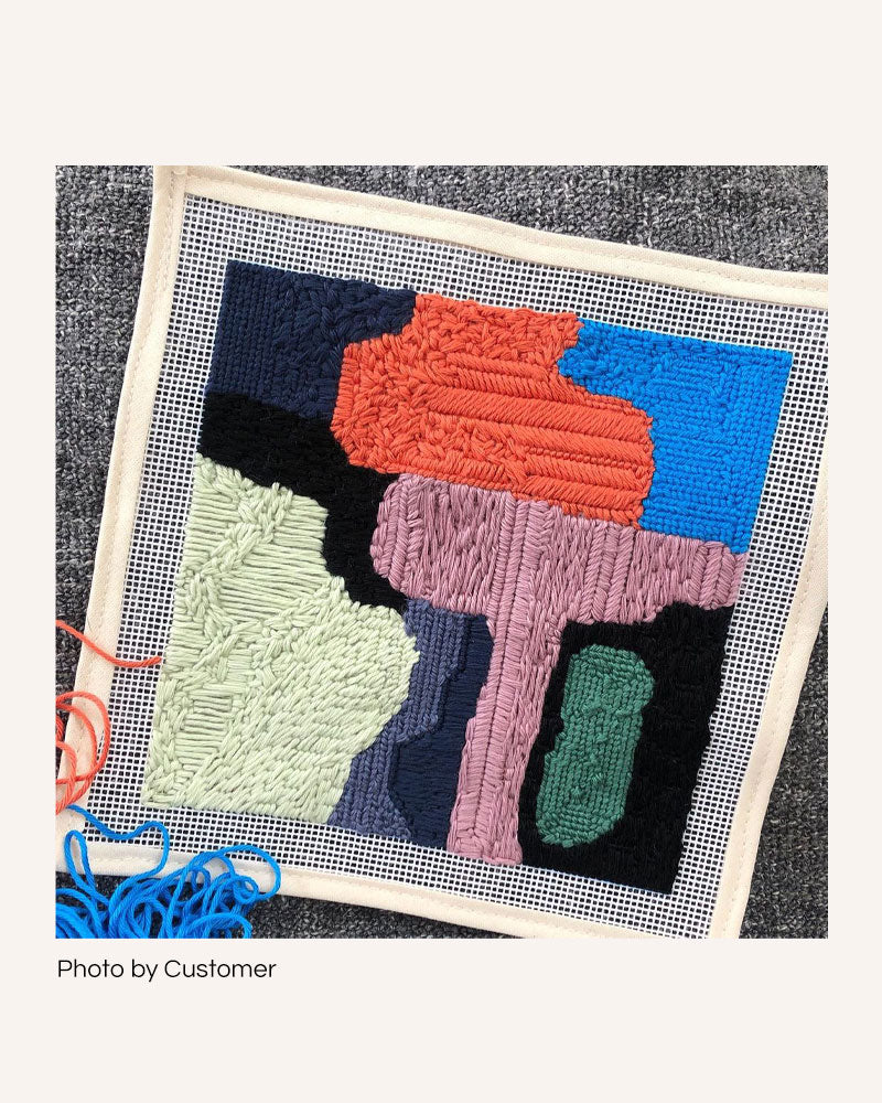 Untitled, from the Abstract Landscape Series Beginner Needlepoint Kit by Unwind Studio - Photo by Customer