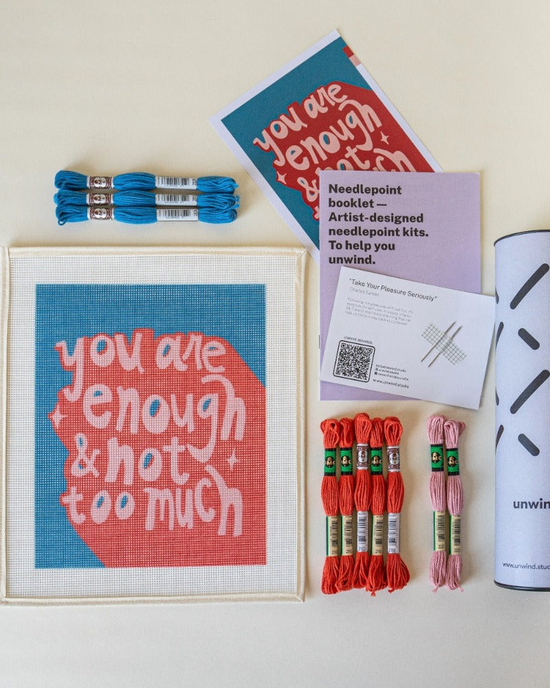 You Are Enough and Not Too Much - mental health awareness craft by Unwind Studio