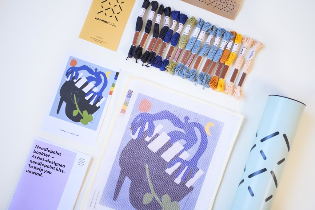 Blues Needlepoint Kit by Unwind Studio