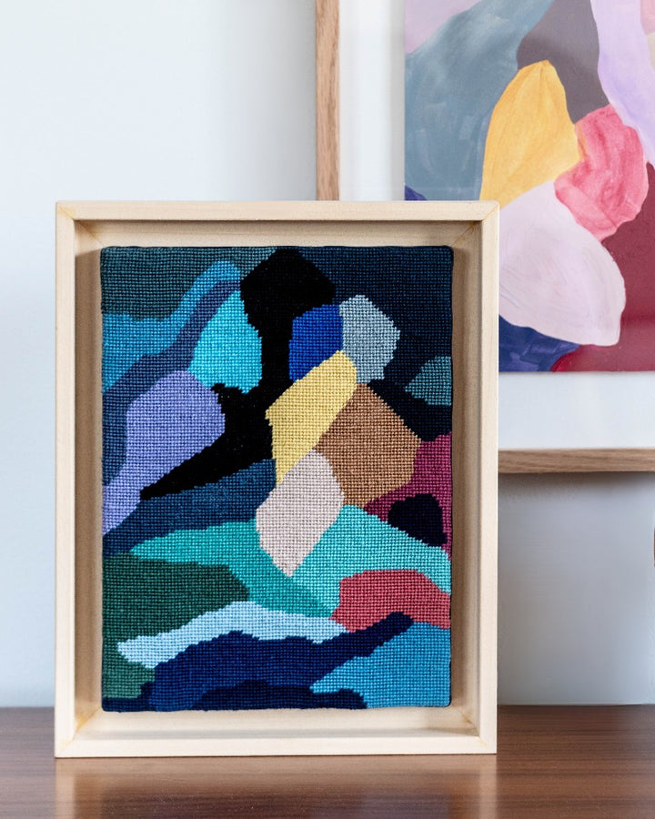 Breath Needlepoint Kit with canvas and threads by Unwind Studio