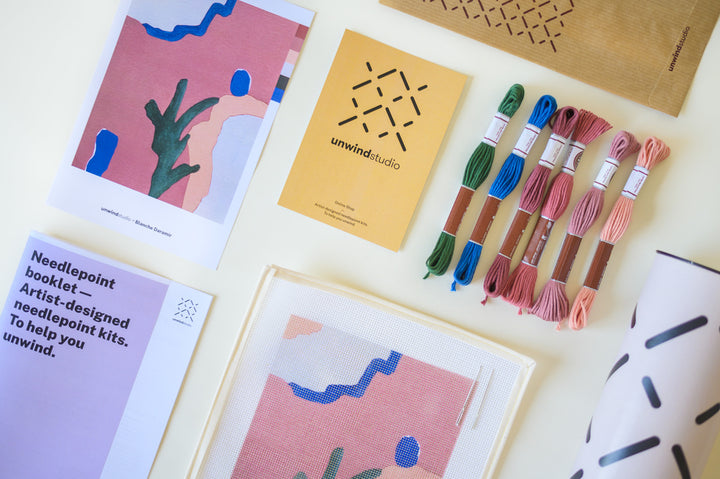 The Cactus Beginner Needlepoint Kit by Unwind Studio