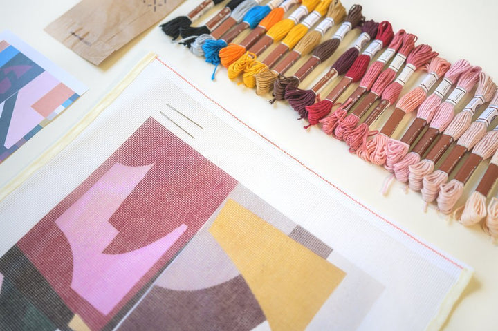Embracing What Is - high quality affordable needlepoint tapestry kit with artist design by Johanna Rossi