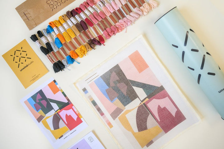 Embracing What Is - high quality affordable needlepoint tapestry kit with artist design by Johanna Rossi