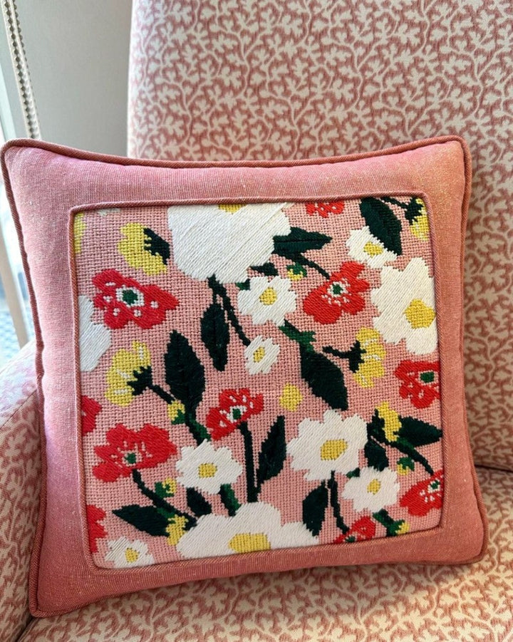Contemporary Floral Pattern Needlepoint Kit by Unwind Studio