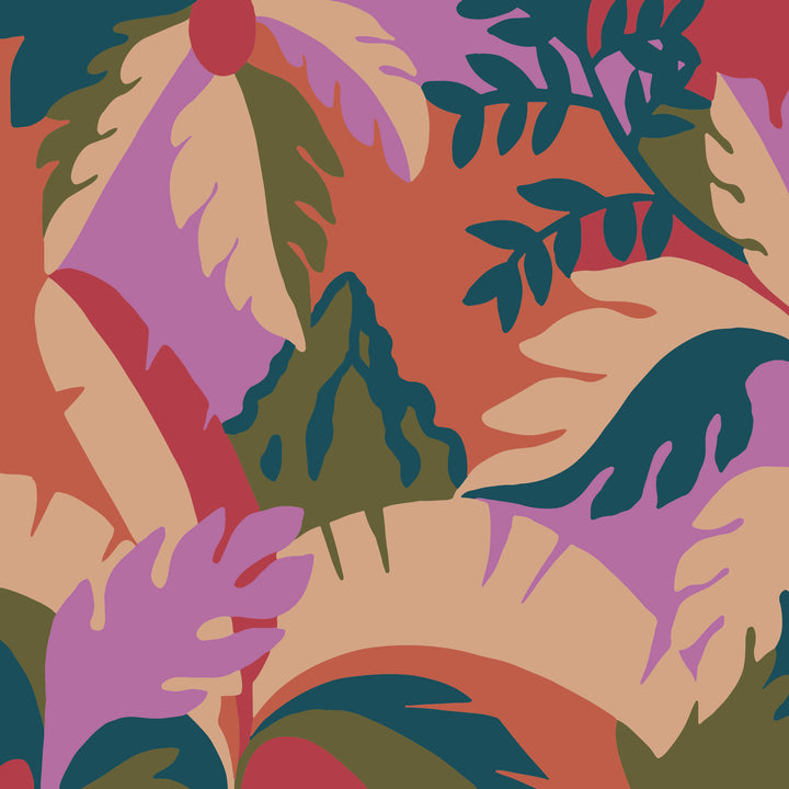 Tropical Mountain needlepoint canvas by Laura Croft perfect for Autumn stitching