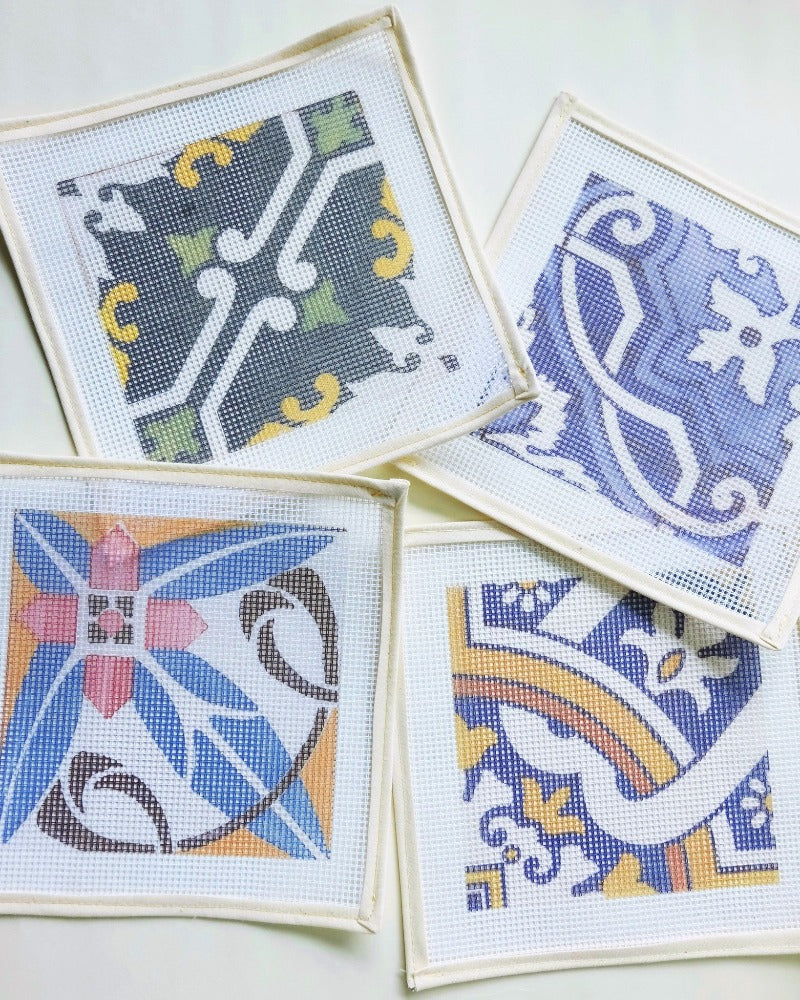 Portuguese Tiles DIY Needlepoint Kit Bundle - Save 10% by Unwind Studio
