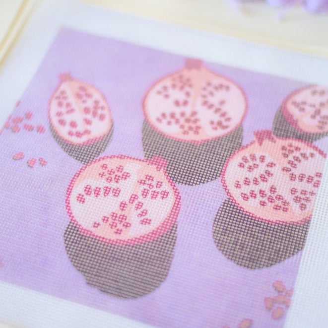 Still Pomegranates Needlepoint Kit by Unwind Studio