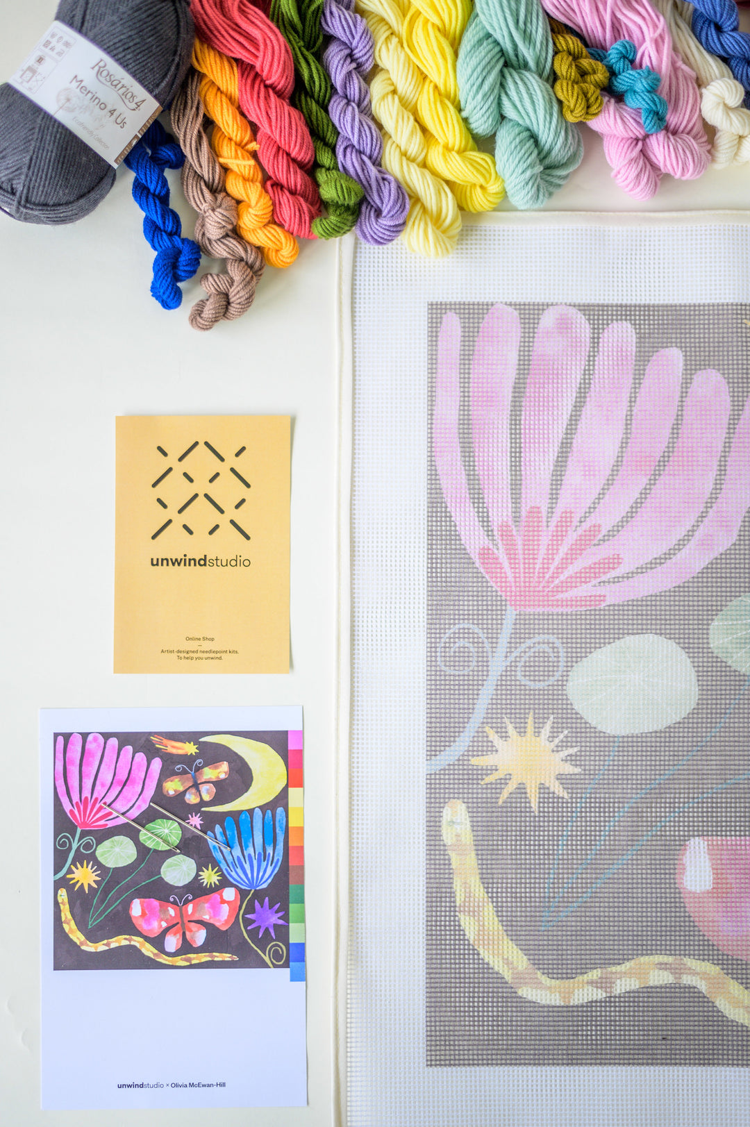 Sleep in Heavenly Peace Needlepoint Tapestry Cushion Kit by Olivia McEwan-Hill