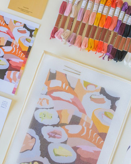 Sushi Boat Needlepoint Kit by Unwind Studio